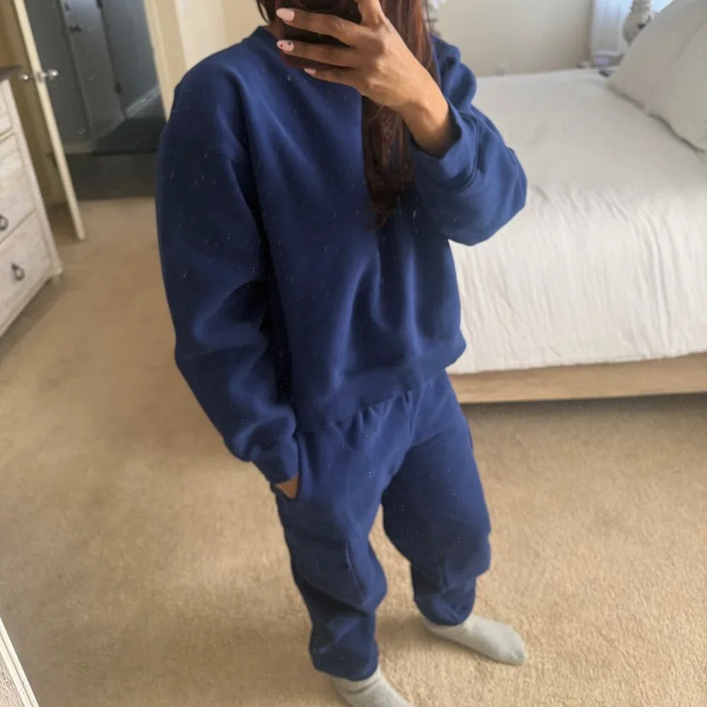 Aritzia Byron Blue Sweatfleece Set - Picture 2 of 12